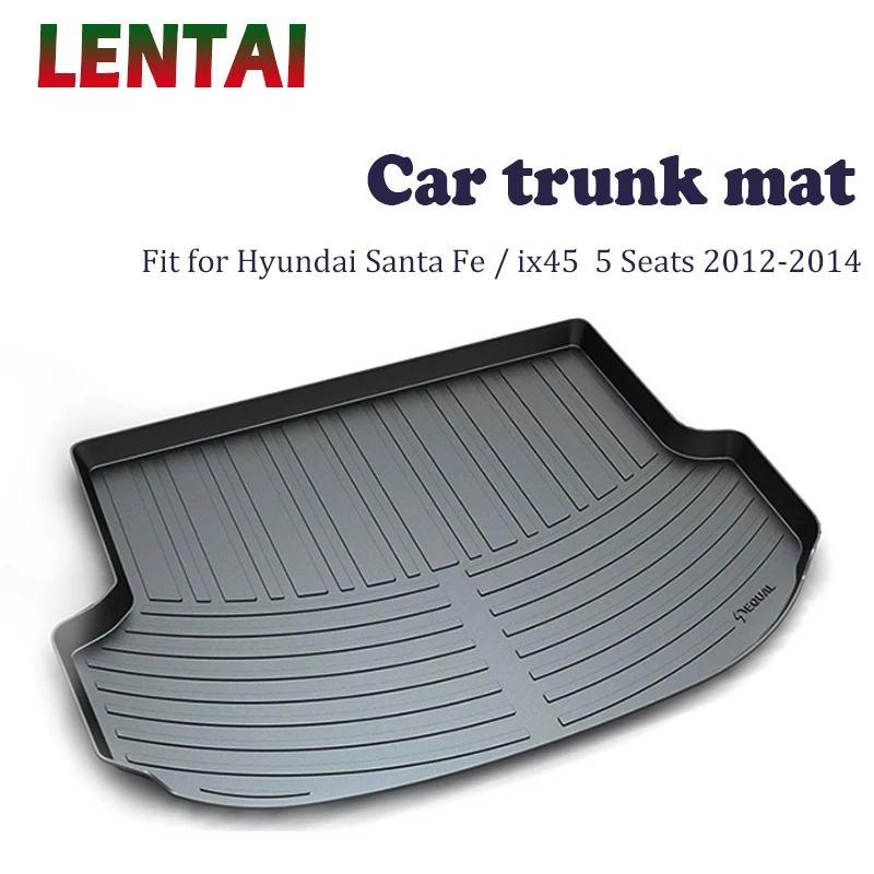 EALEN 1PC Car rear trunk Cargo mat For Hyundai Santa Fe/ix45 5 Seats 2012 2013 2014 Boot Liner Tray Anti-slip mat Accessories