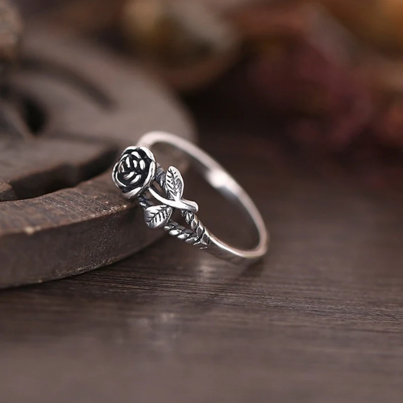 New Fashion Copper Midi Finger Ring Boho Punk Jewelry Vintage Knuckle Rings for Women Wedding Bands Retro 3D Rose | Украшения и