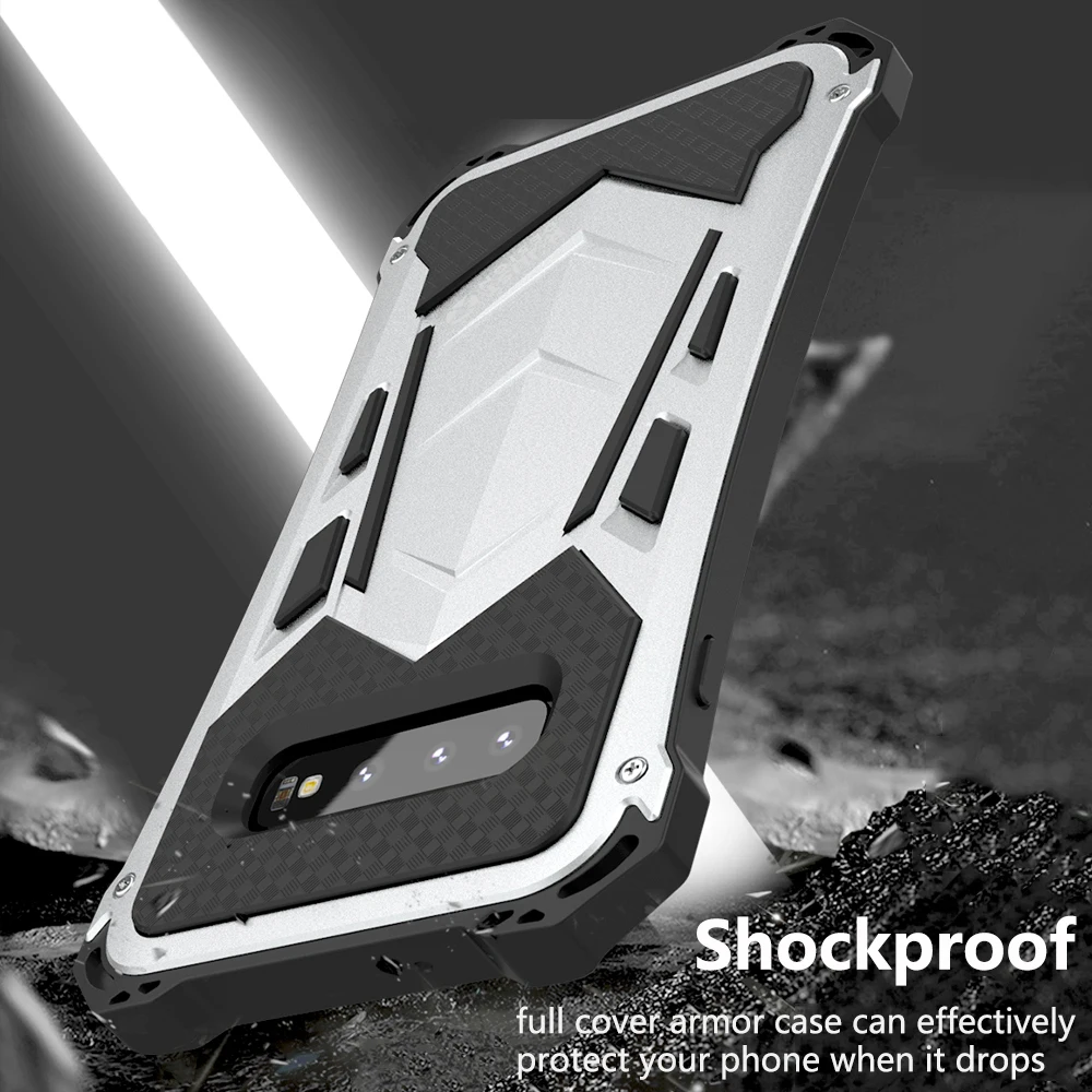 For Samsung S10 Cover Case Luxury Hard Metal Aluminum Alloy TPU Silicone Armor Shockproof Phone for Plus Funda | Мобильные телефоны