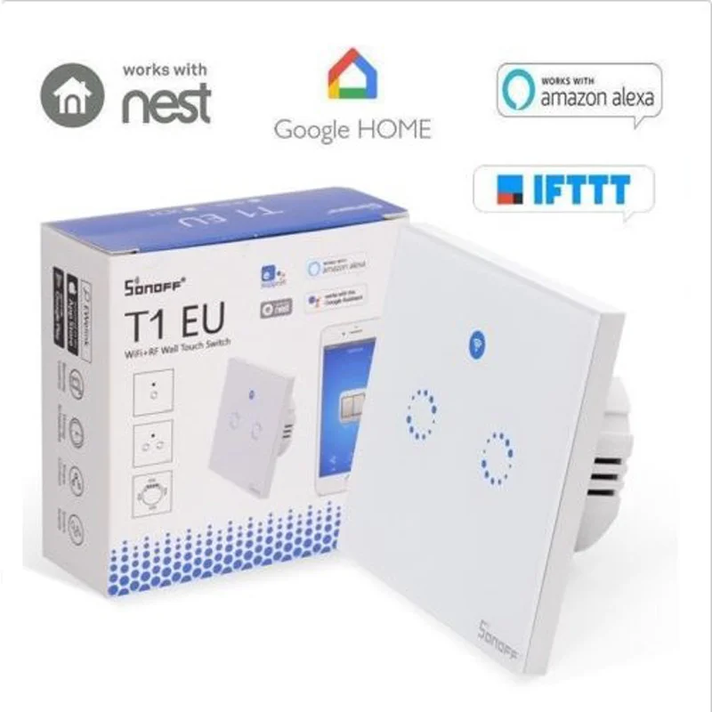 Настенный светильник ключатель Itead Sonoff T1 с поддержкой Wi-Fi и сенсорным управлением