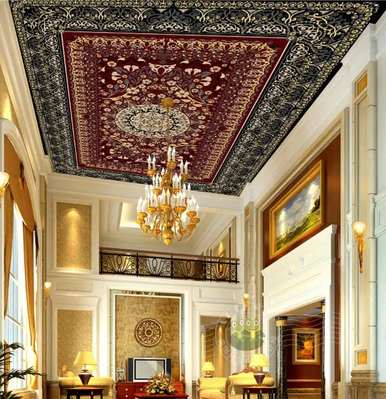 

3d ceiling stereoscopic wallpaper Custom photo wall mural Art of pattern living room decoration 3d ceiling wallpapers walls