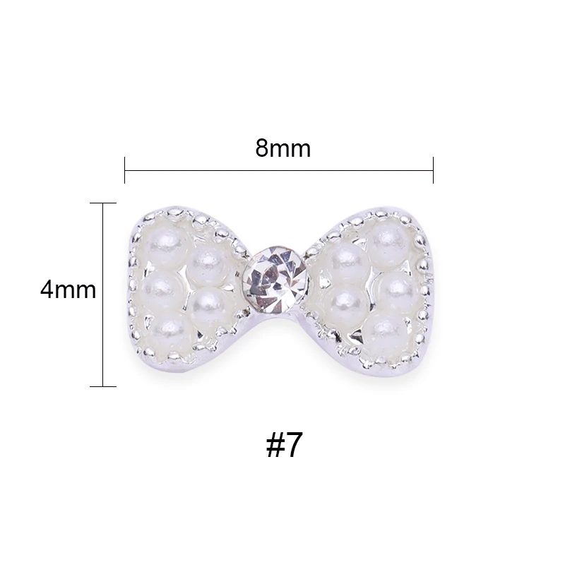 Pattern 7 3D дизайн ногтей Стразы для ногтей Подвески DIY 3D Маникюр Украшение галстук Бабочка Сплав драгоценные камни полые бабочка блеск ломтики - Цвет: Pattern 7