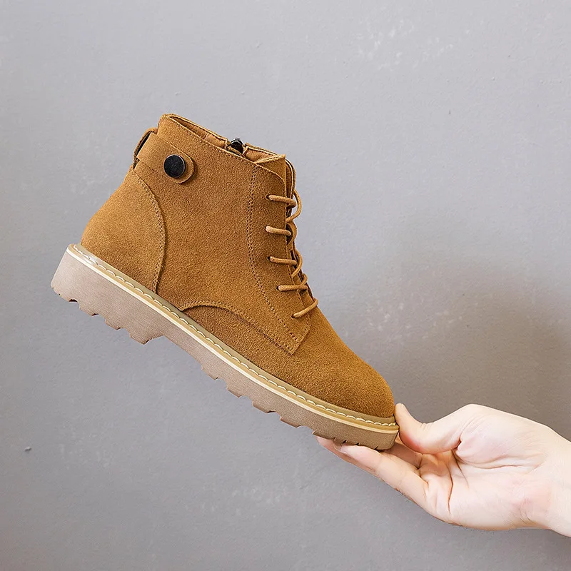 Модные женские ботинки с перекрестной шнуровкой для отдыха ботильоны на среднем