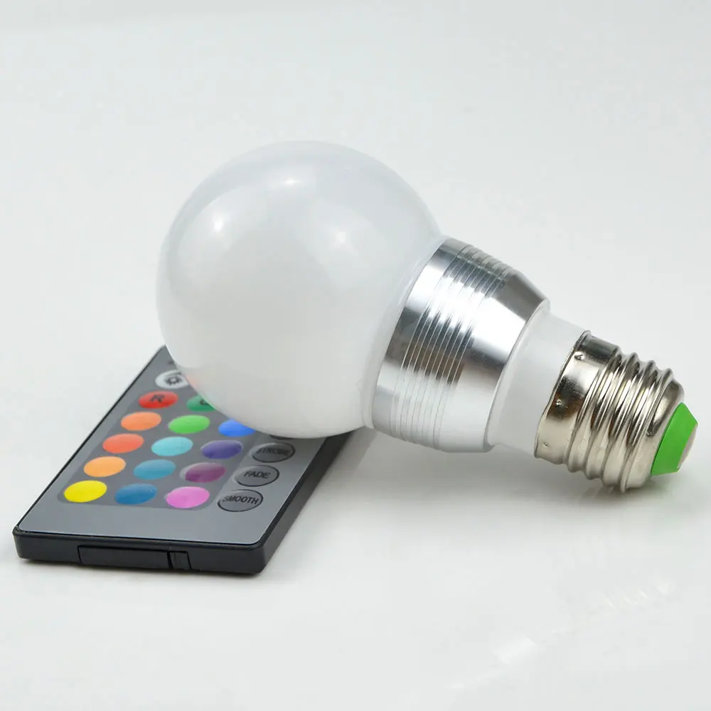 1 шт. 16 цветов затемнения RGB светодиодный bulbo magico E27 7 Вт 85 В постоянного тока 265 в