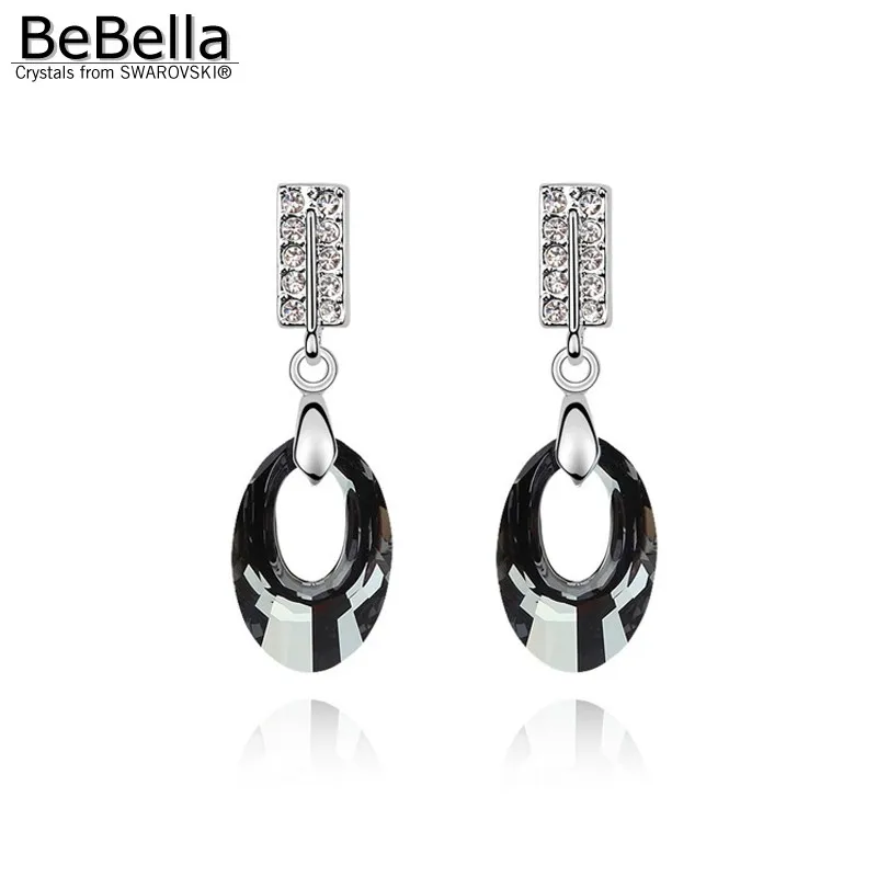 Серьги подвески BeBella crystal с кристаллами Swarovski оригинальные модные ювелирные