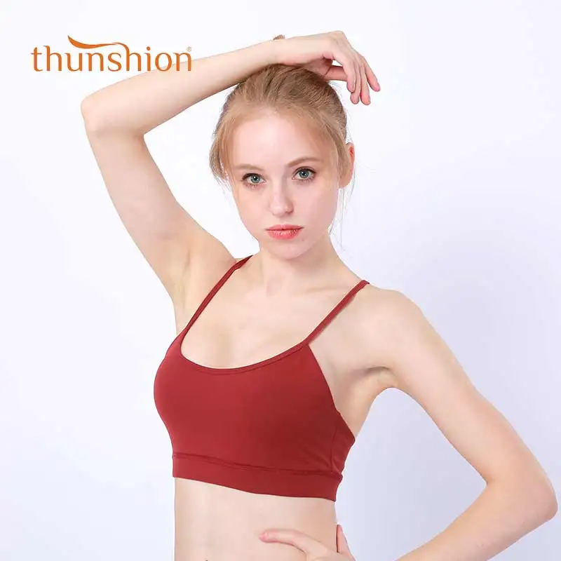 

Thunshion Sports Bra Y Shape Straps Top For Running Breathable Fabric Seamless Sexy Yoga Sports Gym Fitness Vest Bra For Women