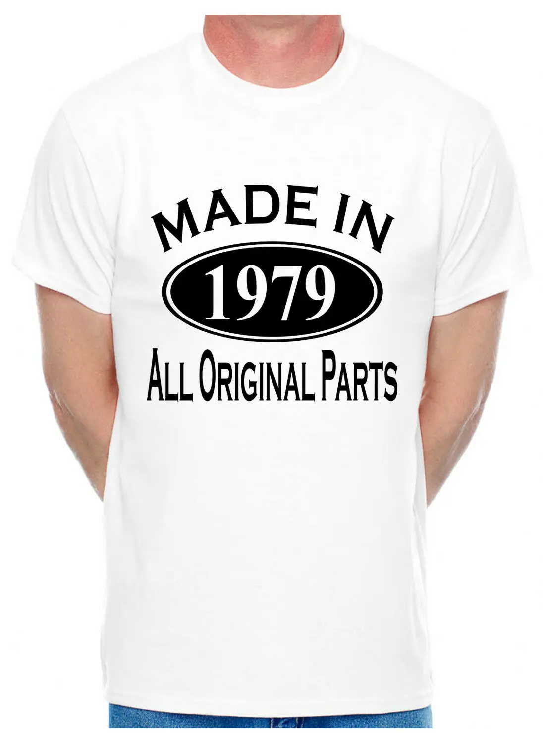 New 40th Birthday Present Made In 1979 Mens Age 40 Gift Funny T-Shirt T Shirts Hip Hop Streetwear | Мужская одежда
