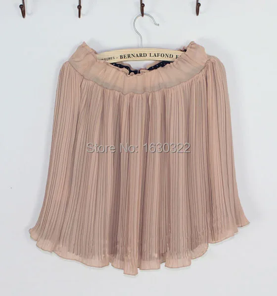Wave point wear on both sides small floral skirt chiffon Polka Dot Chiffon Skirts female JSJRFZ Женская одежда