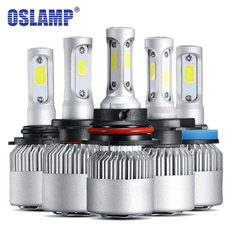 Oslamp 3 фишки Hi-Lo балка 9007 H4 светодиодные фары 72 Вт 8000LM 2 чипы для H3 H1 H7 светодиодные лампы автомобиля светодиодные H11 туман лампы 9012 9005 9006