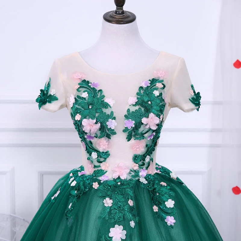 Robe De Soriee Новое роскошное зеленое вечернее платье короткое с цветочной