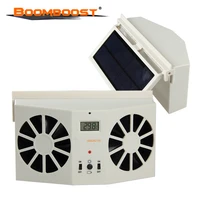 solar sun power auto vent cool fan cooler ventilation system radiator air purifiers with display for car window without battery