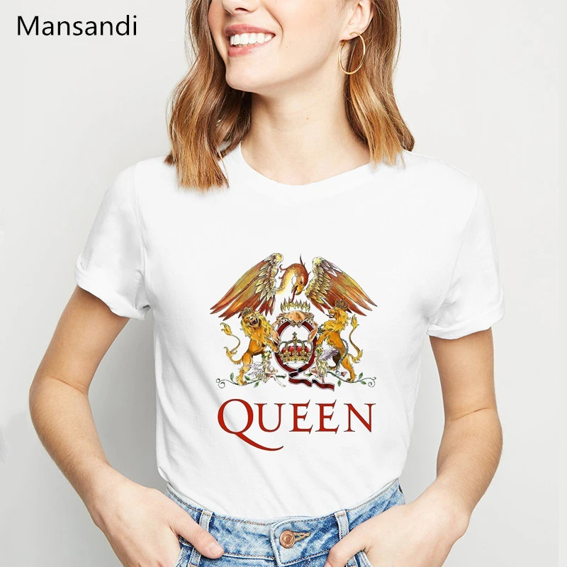 Футболка FREDDIE MERCURY с принтом женская одежда 2021 забавная группы queen женские летние