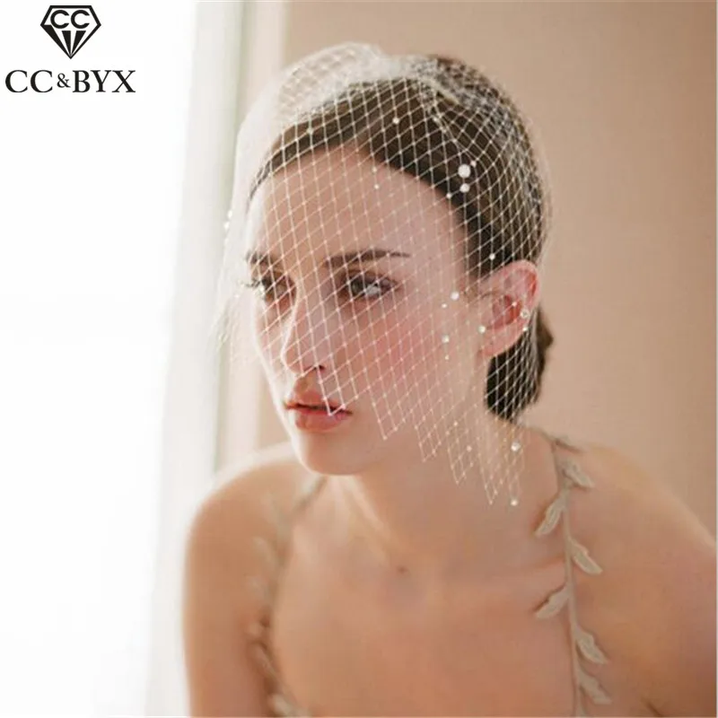 CC Ювелирные изделия свадебная фата для женщин Элегантная сетчатая пряжа