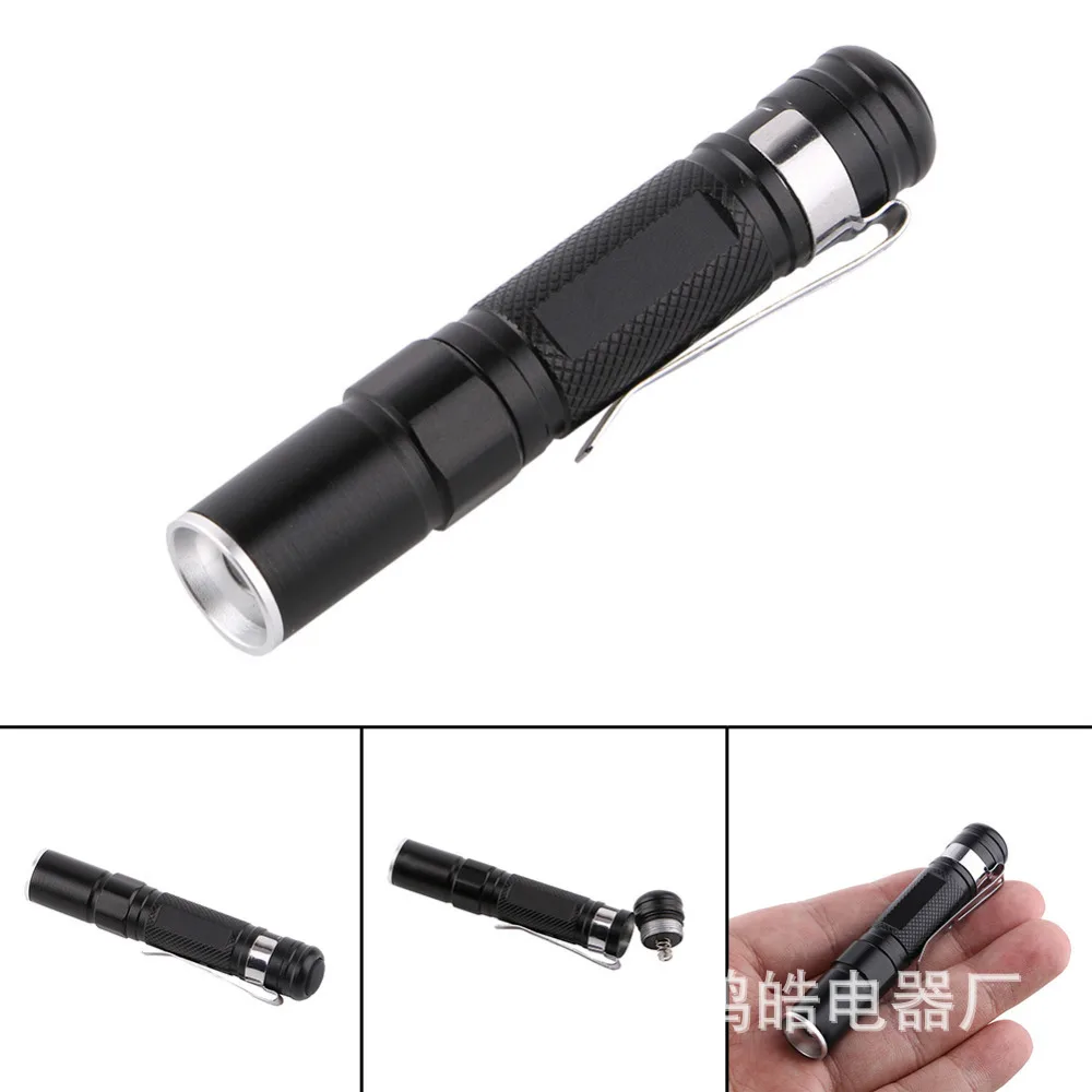 Портативный мини-светильник-ручка CREE Q5 2000LM светодиодный светильник-вспышка Карманный светильник водонепроницаемый инструмент для выживания на открытом воздухе мощный светодиодный светильник для охоты
