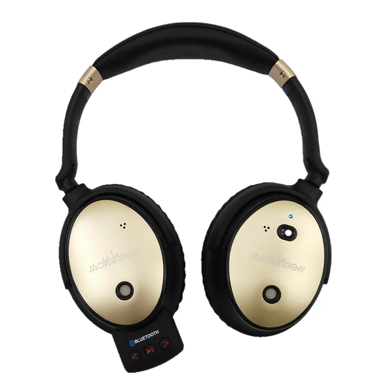 Bluetooth наушники с активным шумоподавлением MK 100NB съемный кабель микрофоном