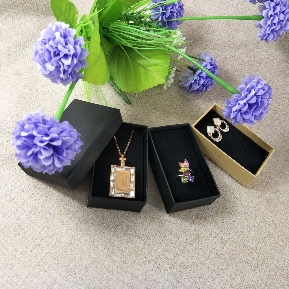 Новинка 2017 24 шт./лот крафт-ожерелье коробка для ювелирных изделий 8.2x5CMBlack