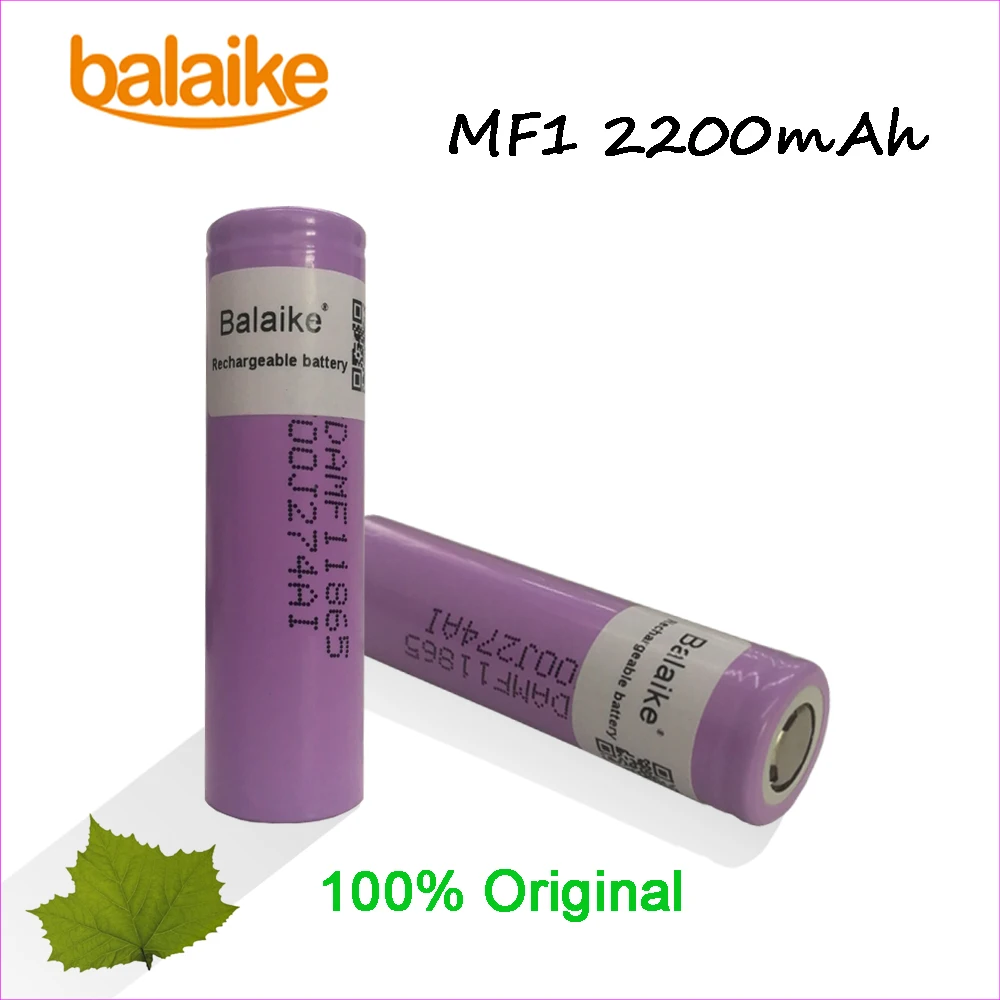 Balaike 1/2/4/6/8/10 шт Высокая емкость 3 7 V аккумуляторная MF1 10A 18650 li lon 2200 mAh 22ET Аккумулятор
