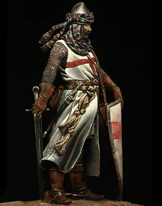 Масштаб 1/24 фигурка из смолы Templar Knight 75 мм|Наборы для сборки моделей| |