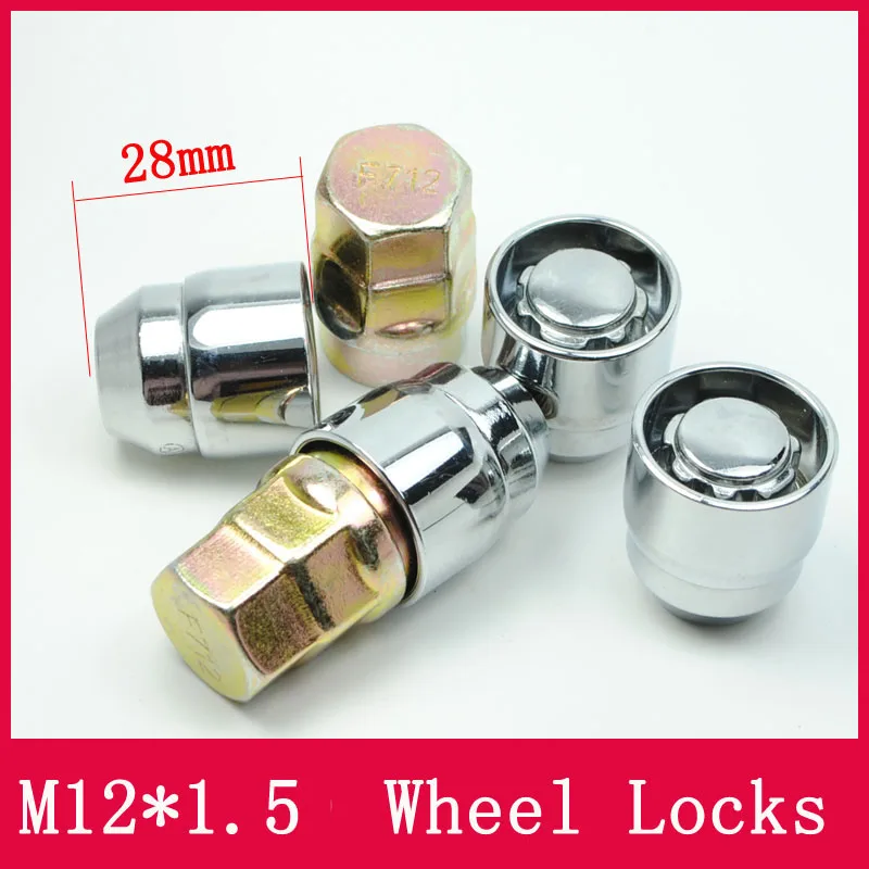 4 гайки + 2 ключа m12x1 5 замкнутые гайки/колёсные замки противоугонная Защитная