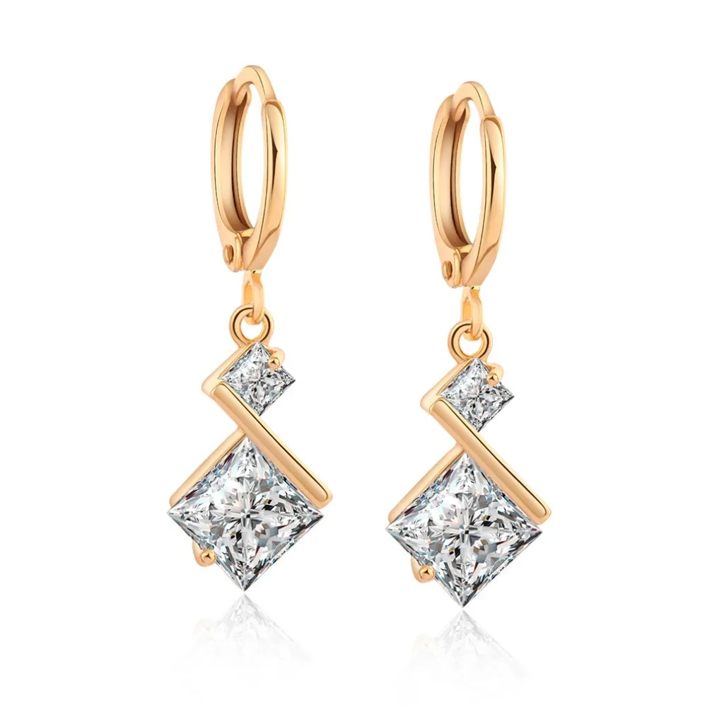 Модные Классические Позолоченные висячие серьги для женщин брендовые