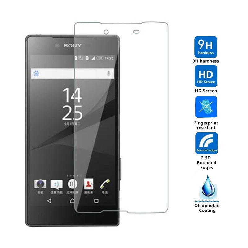 0 26 мм закаленное стекло для Sony Xperia M4 aqua M5 защита экрана Передняя пленка C3 C4 C5 E4G X/XP