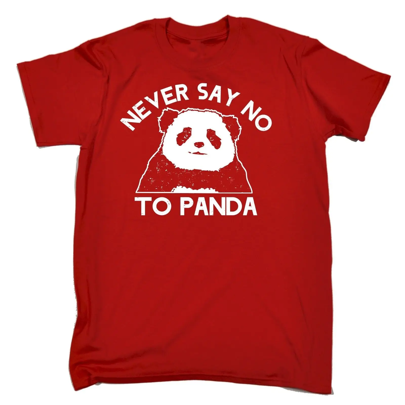 Футболка с надписью Never Say No To Panda Милая футболка изображением медведя забавный