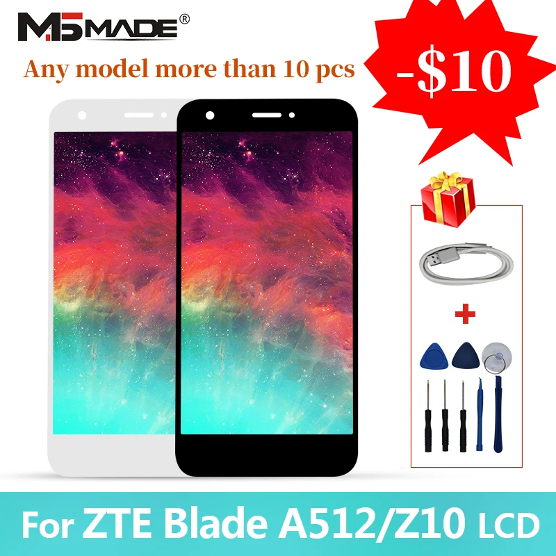 5," для zte Blade A512 Z10 ЖК сенсорный экран дигитайзер дисплей AAA Качество запасные части для A512 Z10 дисплей
