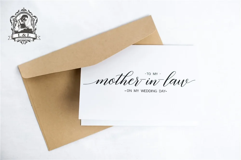 

c4-Wedding Card - to my father in low/mother in low - Sweet Love Note On Our Wedding Day - Anniversary or Valentine Thank You