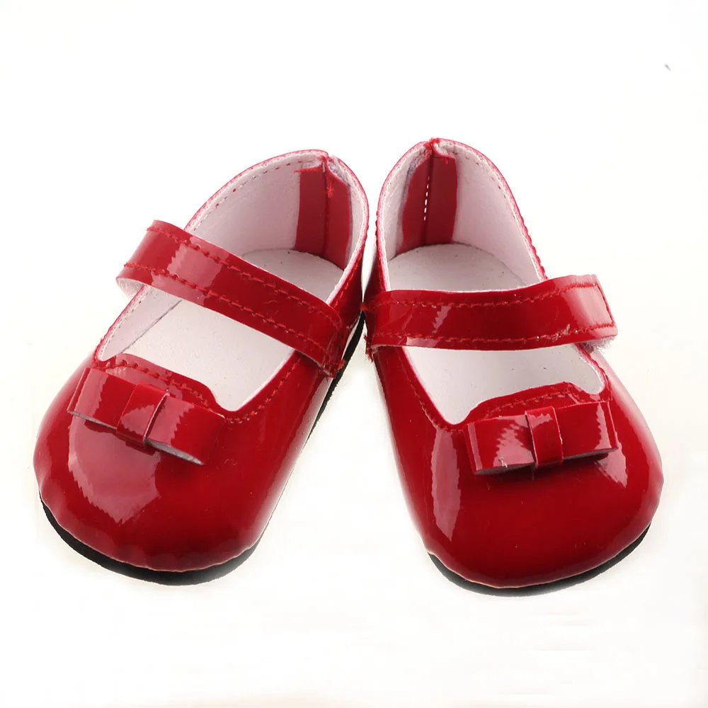 LUCKDOLL кожаные туфли однотонные размер 18 дюймов американский 43 см Детская кукла