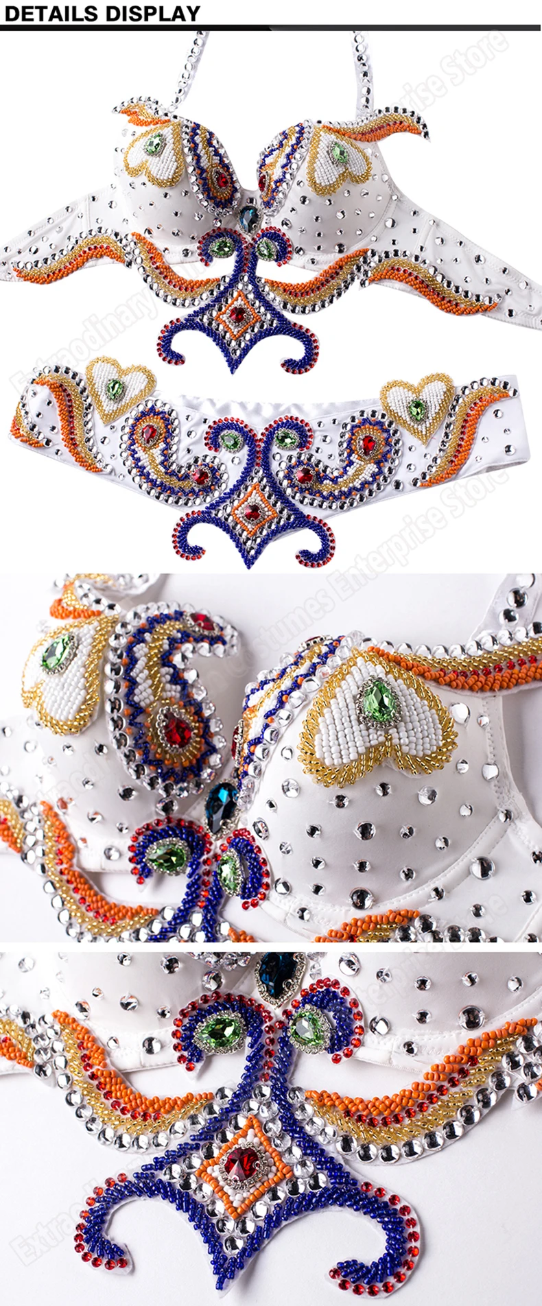 Women Oriental Belly Dancing Costume Bra Belt Beaded Top danse Egyptian orientale Belt Hip Scarf Dance Performance Luxury