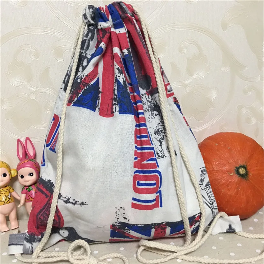 YILE хлопковый льняной дорожный рюкзак на шнурке Студенческая сумка для книг