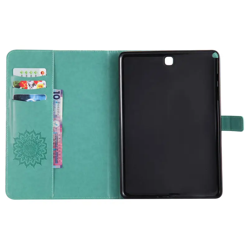 Sunflower Embossed case For Samsung Galaxy Tab A 9.7 inch Cover T550 T555 SM-T550 Funda Tablet PU Leather Stand Shell+ Pen | Компьютеры и