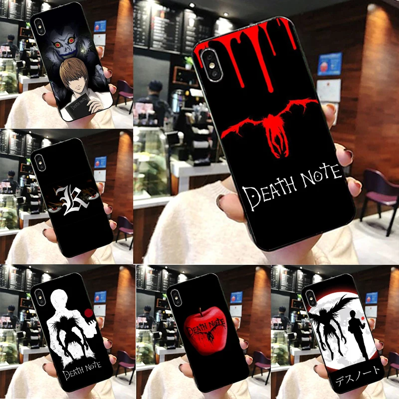 Death Note Ryuk kira TPU Мягкий Черный силиконовый чехол для Apple iPhone 8 7 6 6S Plus X 10 XS Max XR 5 5S