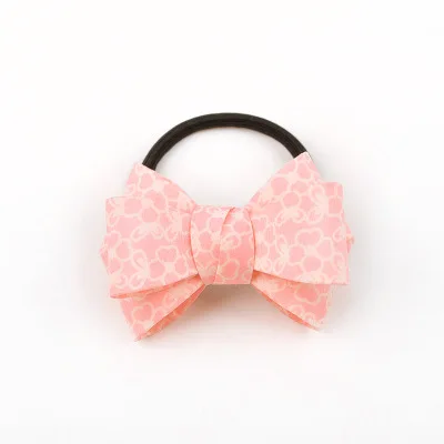 Flower Pink Новинка, красивые, милые, с бантом, конский хвост, веревка для волос, высокое качество, корейские аксессуары для волос, для девушек и женщин, эластичная резинка для волос, резинка для волос, головной убор - Цвет: Flower Pink