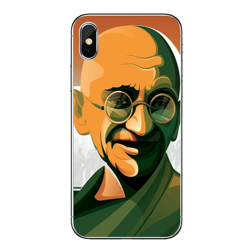Чехол Mahatma Gandhi для телефона из Индии iPhone 8 7 6s 6 plus XR X XS Max SE 5s 5c 5 4s 4 iPod Touch мягкий
