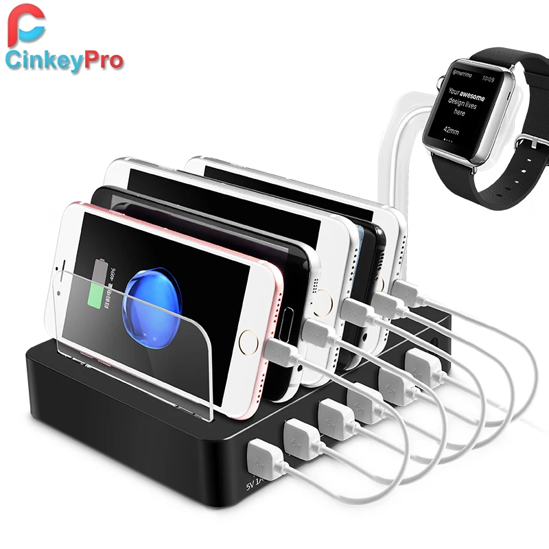 CinkeyPro 6 зарядное usb устройство для планшета и мобильного телефона Зарядное 5 V/10A с