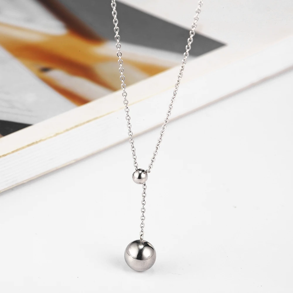 Ожерелье с подвеской-шариком из нержавеющей стали 2019 | Украшения и аксессуары
