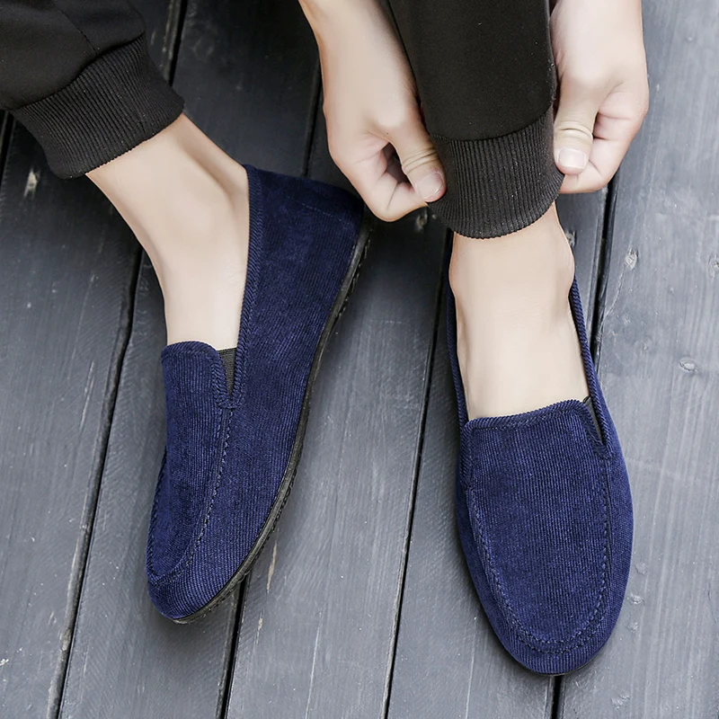 2019 Spring and autumn men's canvas shoes social fashion guy beanbeanshoes a lazy man's Beijing cloth | Обувь