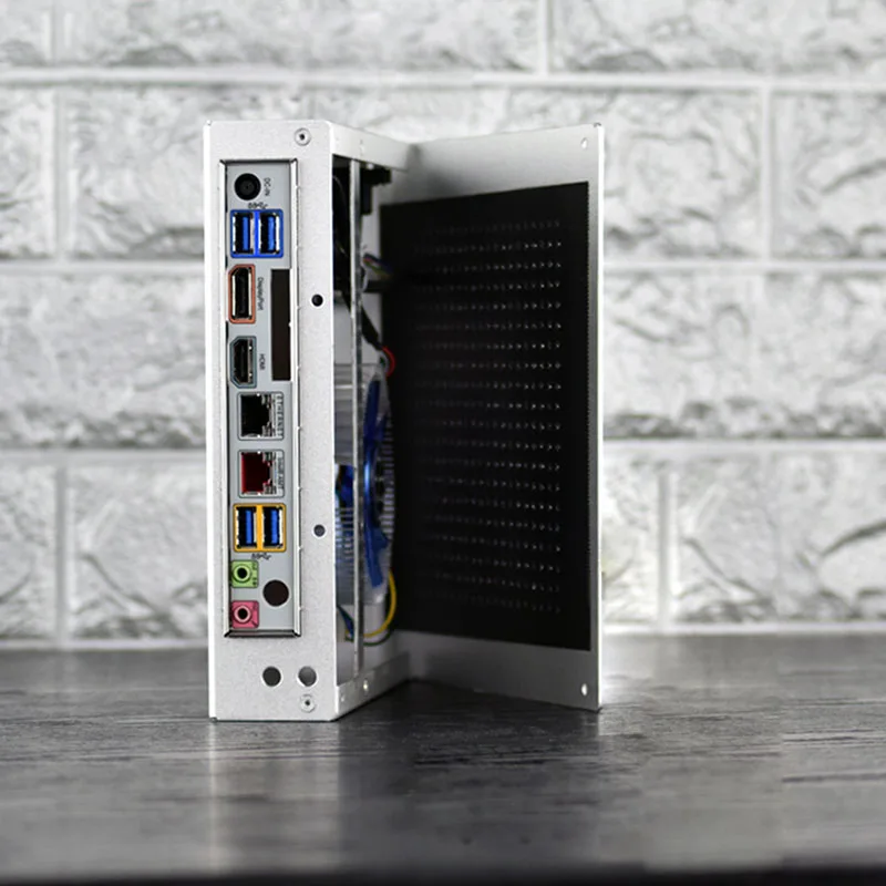 HTPC мини Чехол для ПК алюминиевый сплав шасси Micro Tower компьютер Тонкий ITX Настольный для домашнего офиса