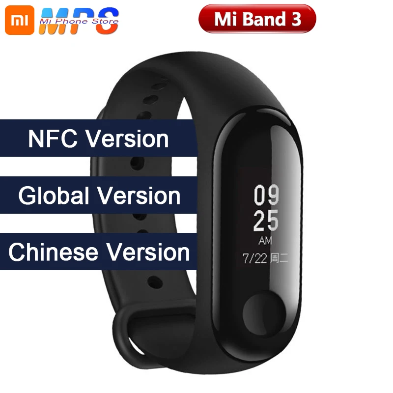Новый оригинальный Смарт браслет Xiaomi Mi Band 3 с глобальной прошивкой 0 78 дюйма OLED