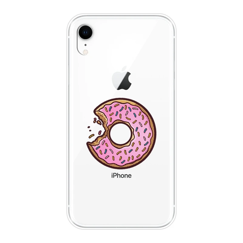 Задняя крышка для Apple iPhone 6 S 7 8 X XR XS Max Пончик мороженое мягкий силиконовый чехол