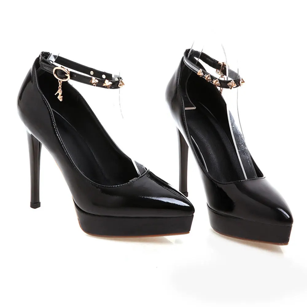 

Lasyarrow 2019 Autumn New Arrival PU Leather Shoes Women Fashion Pointed Toe High Heel Pumps For Ladies Dress Women Shoes J918