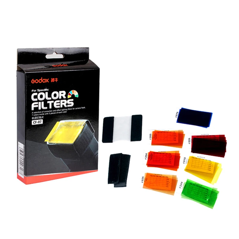 Godox CF 07 Универсальный Набор цветных фильтров Speedlite для Canon Nikon Pentax Yongnuo