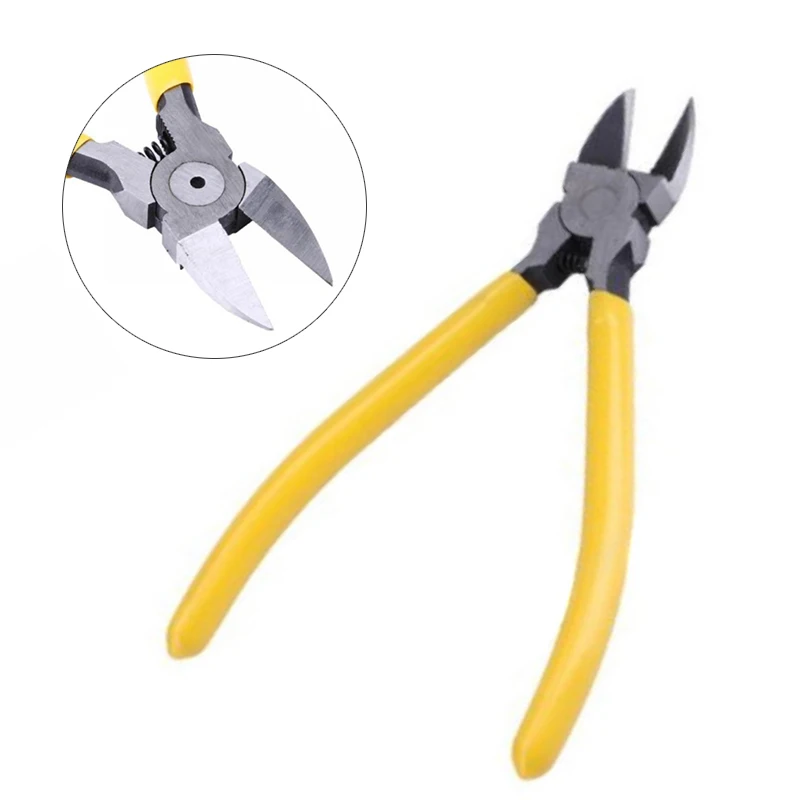 

1pcs Diagonal Side Flush Cable Cutter Cutting Copper Wire Shears Pliers 160mm Yellow