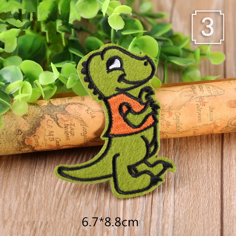 10 шт. Динозавров На Патчи швейные для одежды вышитая детская аппликация стены
