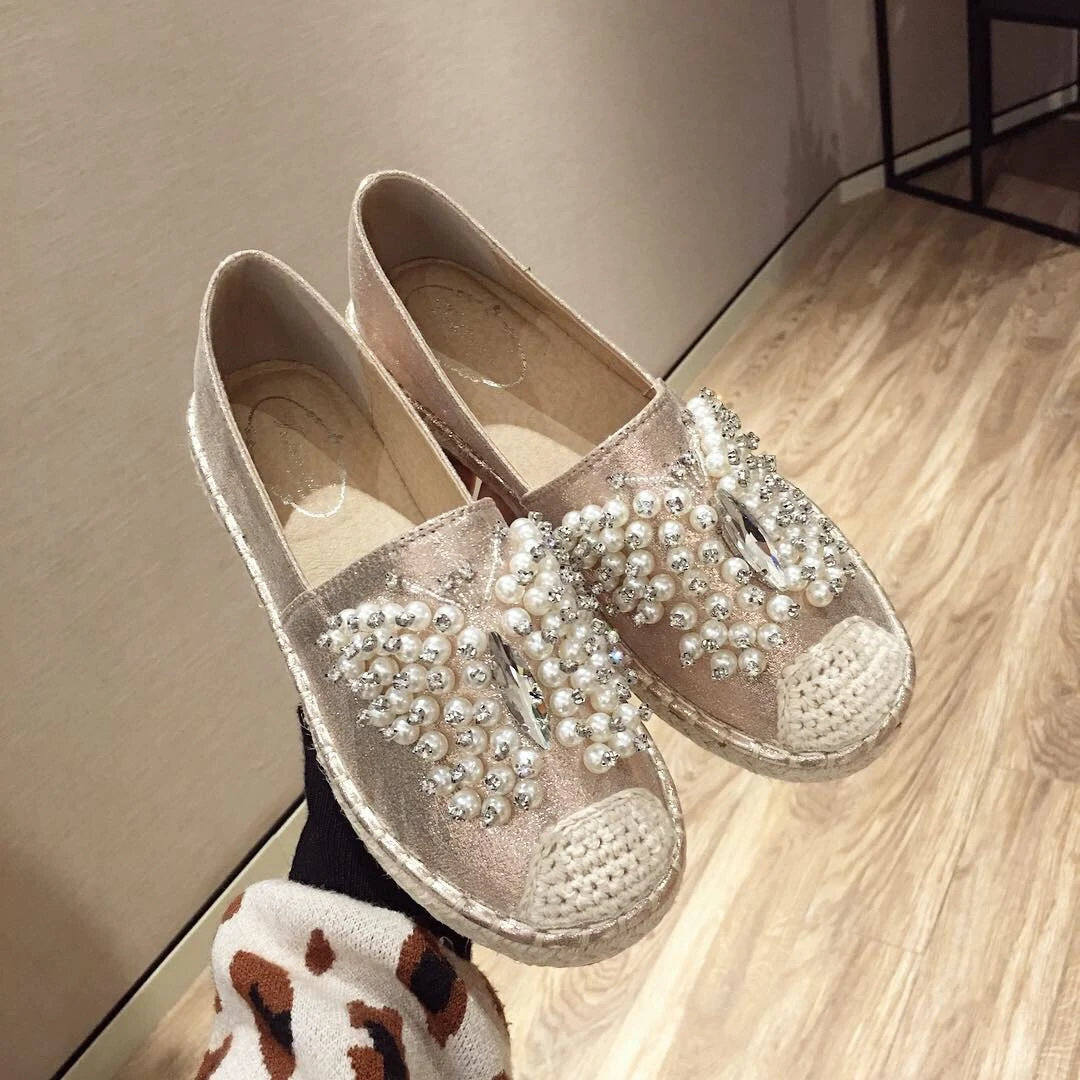 Женские эспадрильи женские повседневные лоферы в рыбацком стиле с бабочкой