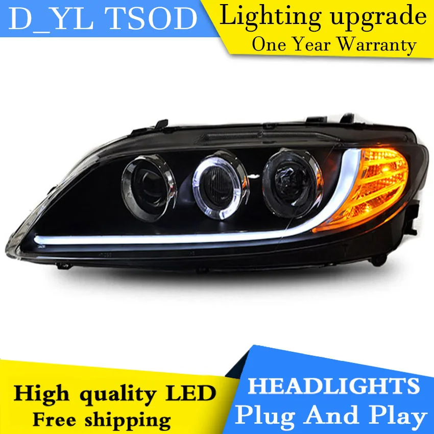 D_YL автомобильный Стайлинг для Mazda 6 фар 2004-2012 светодиодный ные фары DRL линзы