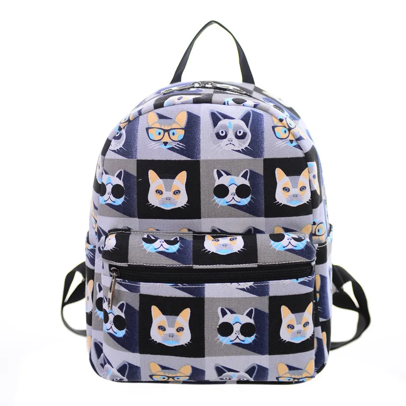 Модный женский холщовый рюкзак с принтом школьные ранцы для девочек-подростков