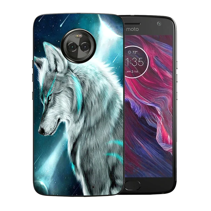 Для Motorola Moto X4 чехол мягкий TPU для XT1900 задняя крышка с узором Marb прозрачный тонкий