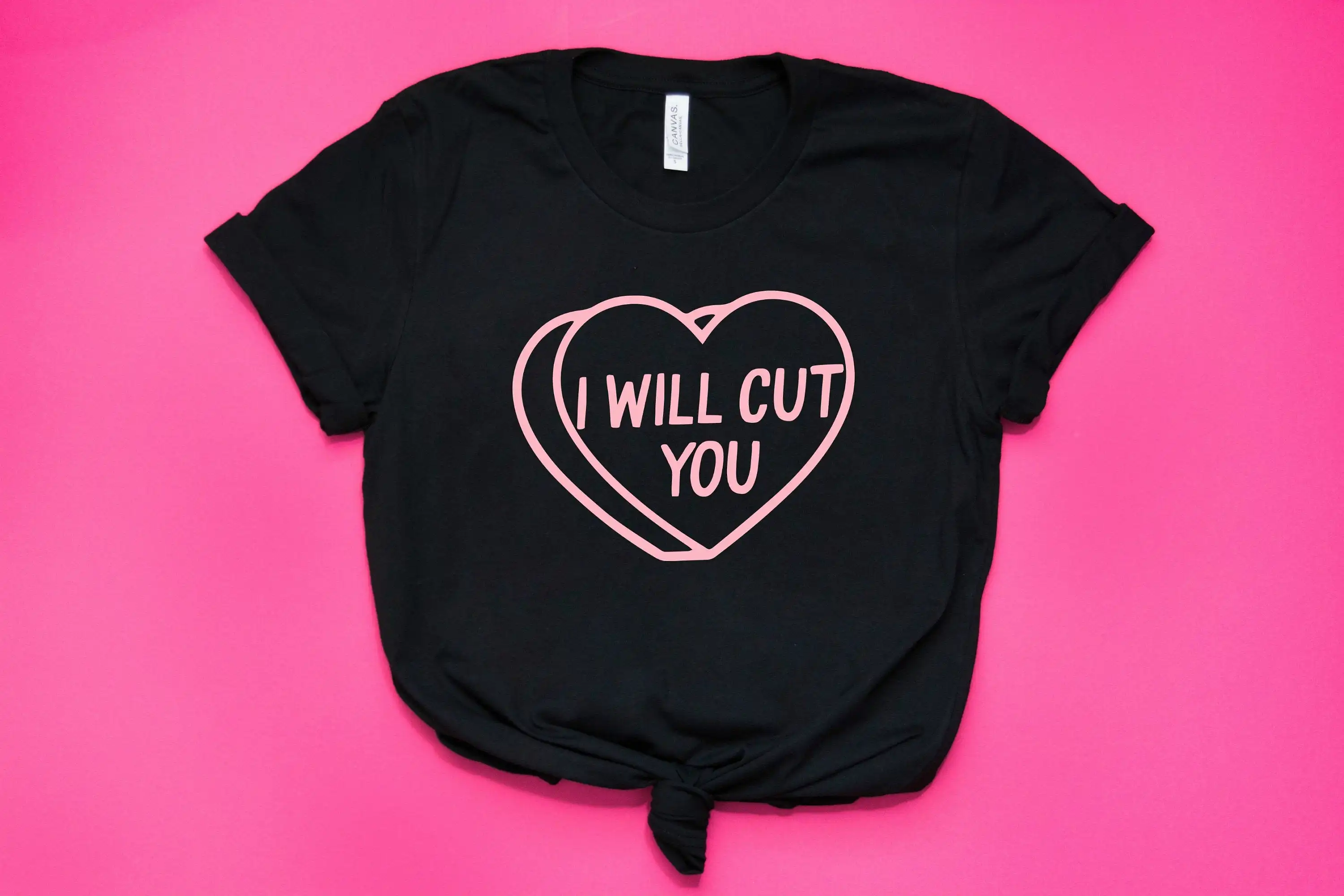 

I Will Cut You pink print Women tshirt Casual Cotton Hipster Funny t-shirt For Lady Yong Girl Top Tee Drop Ship ZY-148